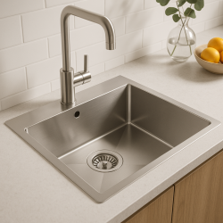 Quadri Dixton 50 Edelstahlspüle 500x450 mm mit Hahnloch, Aufliegend 1208967081